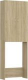 vidaXL Wasmachinekast 64x25,5x190 cm sonoma eikenkleurig