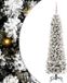 vidaXL Kunstkerstboom Wit 180 cm PVC en Metaal en Plastic