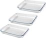 Chef Traiteur Ovenschaal van borosilicaat glas - 3x - rechthoek - 1.6 Liter - 30 x 18 x 5 cm