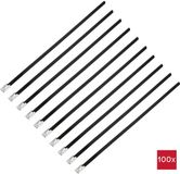 TRU COMPONENTS TC-12656592 Stalen kabelbinder 200 mm 4.6 mm AISI 316 Met coating 100 stuk(s)