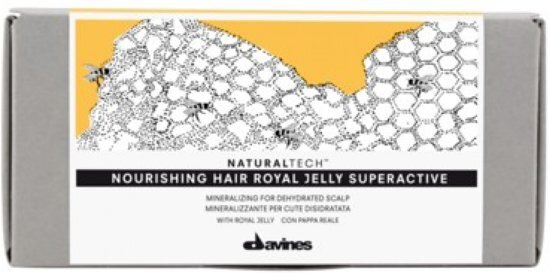 Davines Natural Tech Nourishing Hair Royal Jelly Superactive 5x8ml Ampullen Ref.71181 - Droog/Kwetsbare Hoofdhuid 48ml