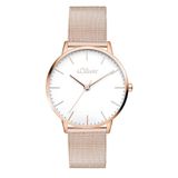 s.Oliver dameshorloge - 34 mm - flache, zeitlose, alltagstaugliche, analoge horloge voor dames met kwartswerk - 3 ATM waterdicht - krasbestendig - cadeau-idee