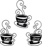Famanu – Set van 3 decoraties murales en métal – Mocha Latte Java – Décoration de coin café