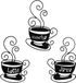 Famanu – Set van 3 decoraties murales en métal – Mocha Latte Java – Décoration de coin café
