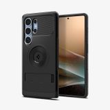 Spigen Slim Armor MagFit Hoesje Geschikt voor Samsung Galaxy S25 Ultra | Back Cover Compatibel met MagSafe / Qi2 | met Standaard | Air Cushion technologie | Zwart