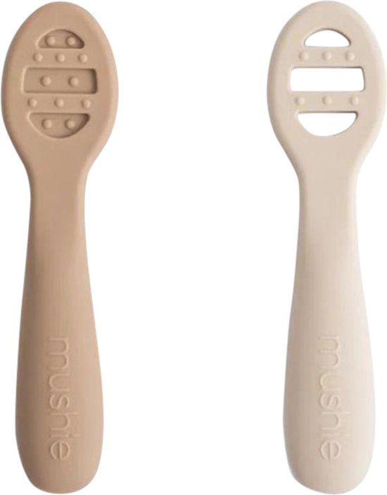 Mushie First Feeding Baby Spoons Natural