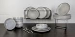 Cosy & Trendy Tafelservies van aardewerk Chiapas, grijs, 18-delig, 6 personen