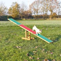 Trixie Agility Wip - 300x34x54 cm - Rood/Groen - Hout - Hond