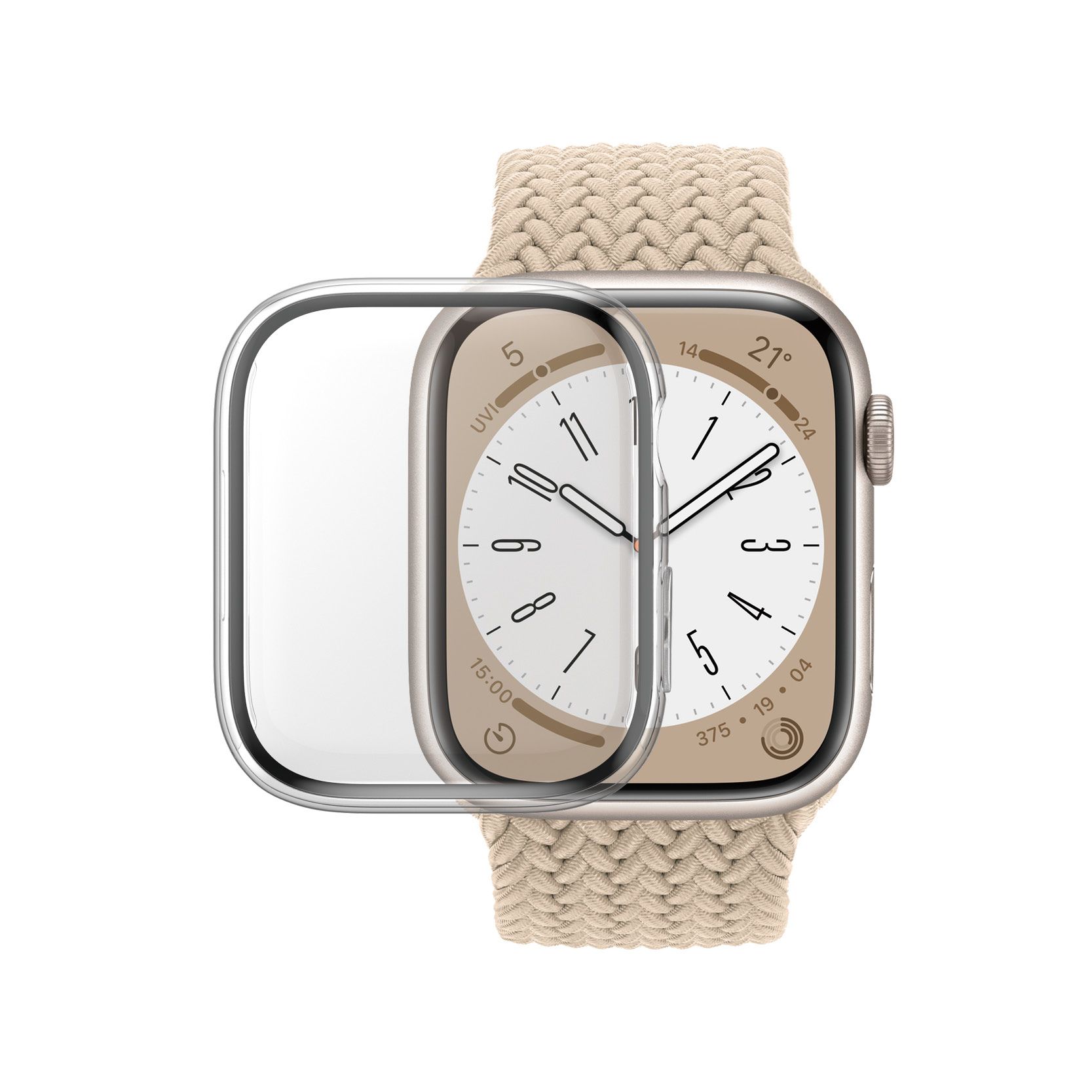 PanzerGlass Screenprotector voor Apple Watch 45mm - Transparant - Gehard Glas