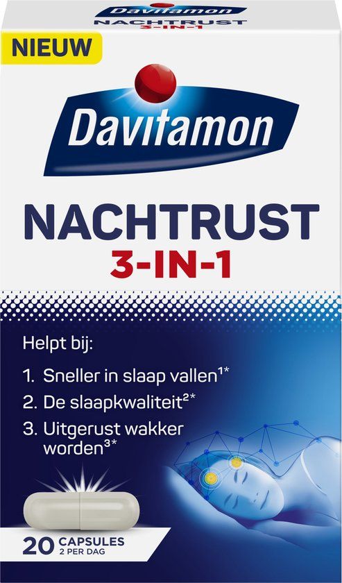 Davitamon Nachtrust 3-in-1 - 20 Tabletten