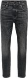 ONLY&SONS - ONSYoke Tapered Black 6598 Cro Denim Jeans Heren W28 x L30