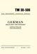 TM German Military Dictionary: TM 30-506 German-English, English-German