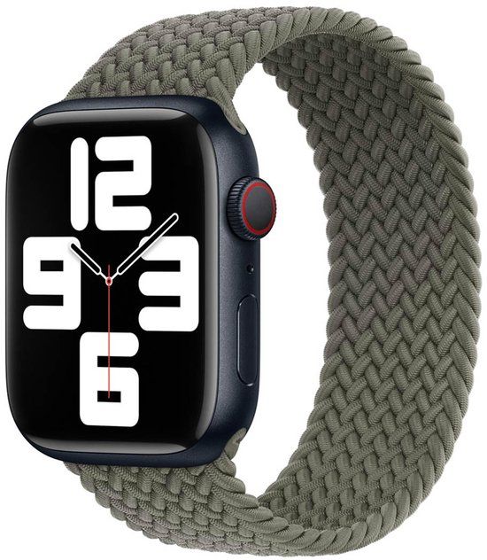 Apple Gevlochten solobandje voor de Apple Watch | 38/40/41/42 mm - Maat 1 - Olive