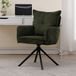 Wahson Chaise de bureau en velours côtelé verte