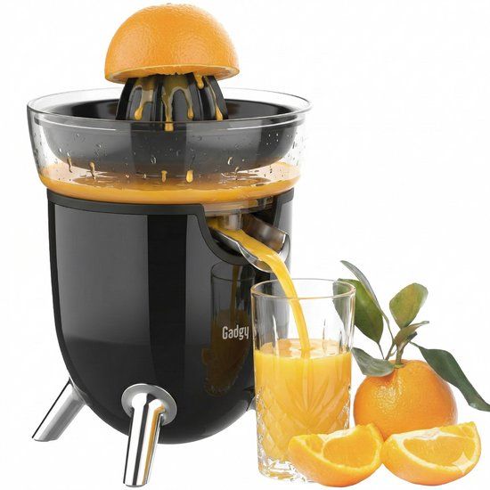 Gadgy Elektrische Citruspers - Sinaasappelpers en Citroenpers met Schenktuit - 100W - Zwart - Vaatwasserbestendig