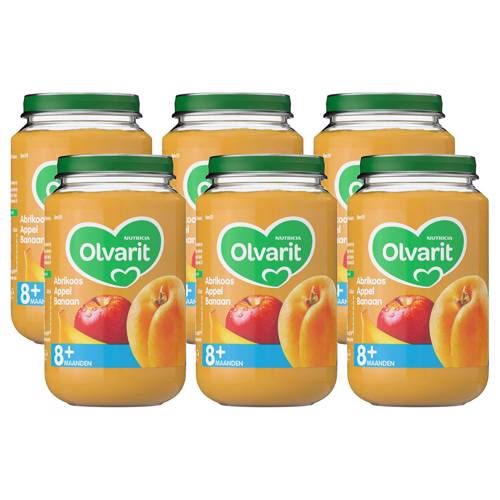 Olvarit 8m+ Abrikoos Appel Banaan Voordeelverpakking - 8591119903082