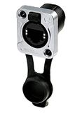 Rean AV RJ45-doorvoer-inbouwbus, IP65, zwart verchroomde D-behuizing RRE8F-Z-001-1 Bus, recht 1 stuk(s)