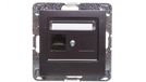 Ospel GPK-1Y/K/m/50 stopcontact, antraciet, IP20, 71 mm, 57,5 g