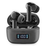 cellularline TONE TWS Bluetooth in-ear hoofdtelefoon met ENC, 4 microfoons, LED-display, 20 uur speeltijd, zwart