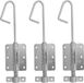 Amig Verrou coulissant vertical/loquet - 3x - acier - 35 x 6.2cm - zingué - argent - clôture - portail