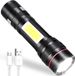 Lampe de poche LED rechargeable 800 lm Aluminium noir