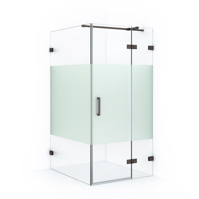 Maxaro Douchecabine Diamond 120x100cm 8mm Helder Veiligheidsglas Zwart Metaal