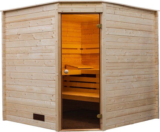 Intergard Sauna binnensauna hoekmodel 205x205cm / 40mm