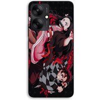 Maniacase Hoesje voor Xiaomi Redmi 13C 5G Demon Slayer Tanjiro Nezuko aanval gevecht