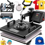 Vevor Hittepers Transferpers 15x15 5IN1 Combo T-shirt Warmte Persmachine Digitale 38x38cm