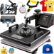 Vevor Hittepers Transferpers 15x15 5IN1 Combo T-shirt Warmte Persmachine Digitale 38x38cm