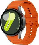 Wave Sportband met aansluitknop - Oranje - Samsung Galaxy Watch 6 Classic - 47mm & 43mm