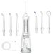 BarberBoss Oplaadbare waterflosser voor tanden en tandvlees, draadloze monddouche met 5 reinigingsmodi, 5 straaltips, 300 ml tank, IPX7 waterdicht, elektrische tandenflosser