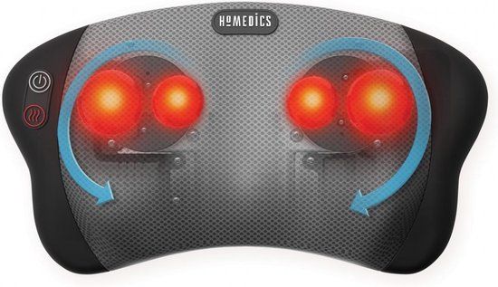 HoMedics Shiatsu Massagekussen met Warmte - Zwart