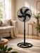 OEM Standaardventilator, zwart, 60 Watt, 132 cm, 3 standen, 70° oscillerend