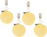 Excellent Houseware Tafelkleedgewichtjes/hangers - 4x - citroen - kunststeen - geel