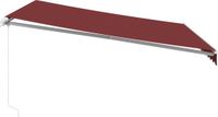 vidaXL Luifel Manuelle Ausziehbar mit LED 400x350 cm Bordeauxrot