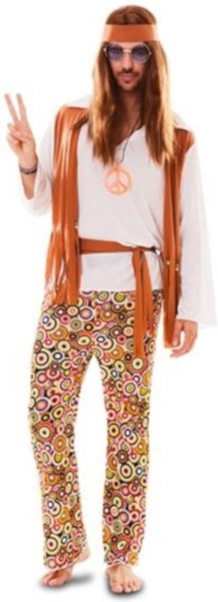 Witbaard Verkleedpak Hippie Heren Polyester Maat Xl