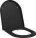 vidaXL Toiletbril Zwart Duroplast 49 x 36 x 4 cm