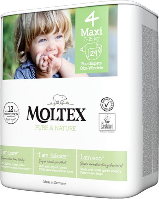 Moltex Nature Babyluiers Maxi - Maat 4 (7-18 kg) - 29 stuks