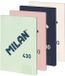 Milan Lot De 4 Cahiers Collés A4 Papier Quadrillé 48 Feuilles De 95gr/m² Collection 430 Depuis 1918 5x5 Mm Transparent