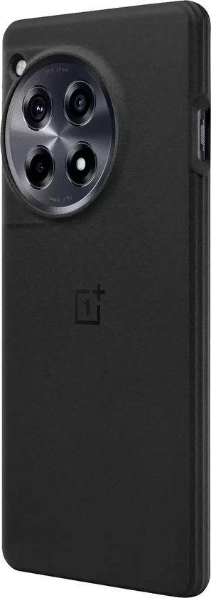 OnePlus 12R Hoesje Sandstone Textuur Back Cover Zwart