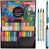 STABILO ARTY Set - Set Pen 68, Pen 68 Brush, Point 88, Pen 68 Max & PointMax - Combi Etui Met 55 Stuks
