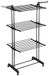Étagère à linge verticale Étagère à linge en métal sur roulettes Non pliable Non extensible 125 x 170 cm Noir