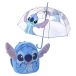 Cerda Stitch Sac à dos en peluche pour crèche et parapluie transparent coupe-vent