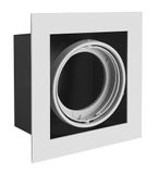 GTV PIREO Inbouwlamp 1 lichtpunt, moderne plafondinbouwlamp in grijs, van staal, GU53-fitting, draaibaar, IP20, beschermingsklasse III, ideaal voor woonkamer, keuken, kantoor en horeca