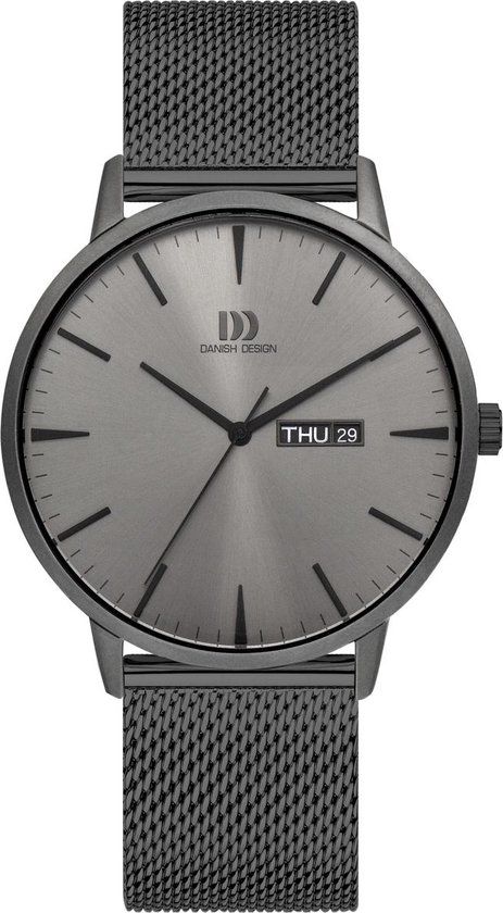 DANISH DESIGN AKILIA DAY/DATE IQ66Q1267 Heren Horloge - Grijs - Quartz - Mineraalglas