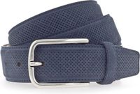 Vanzetti Leren Riem Leather Belt W85 Navy Donkerblauw