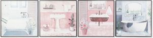 DKD Home Decor Schilderij Badkamers (60 x 2,6 x 60 cm) (2 Stuks)