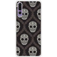 P20 Pro Floral skull bedrukt siliconen hoesje