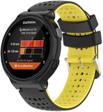 By Qubix Qubix - Siliconen Dot Pattern bandje - Zwart + geel - Geschikt voor Garmin Approach S20